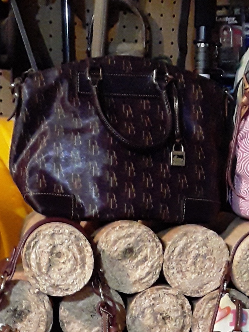 Rare 💫 DOONEY & BOURKE Signature 1975 Vanessa Satchel Bordeaux/Florentine Trim